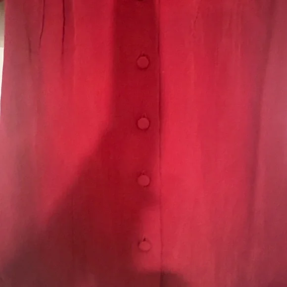Tie-Neck Burgundy Blouse for Women - Picture 3 of 7